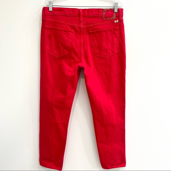 Lucky Brand Red Sienna Slim Boyfriend Jeans distressed destroyed size 6 - Picture 5 of 12